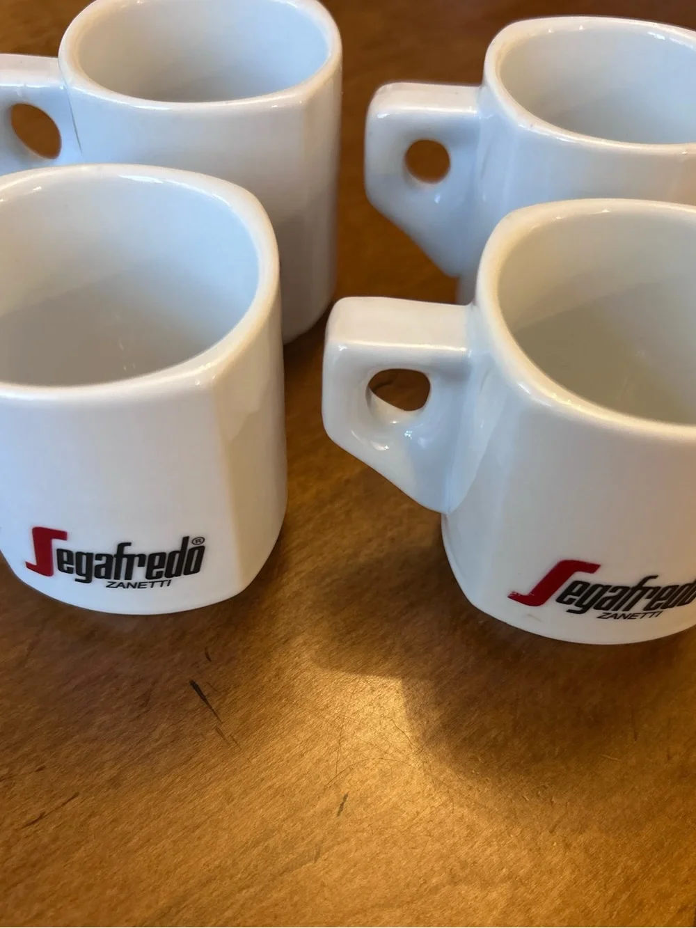 Vintage Segafredo Zanetti Italian Espresso Cups, Set of 4 Plus Creamer